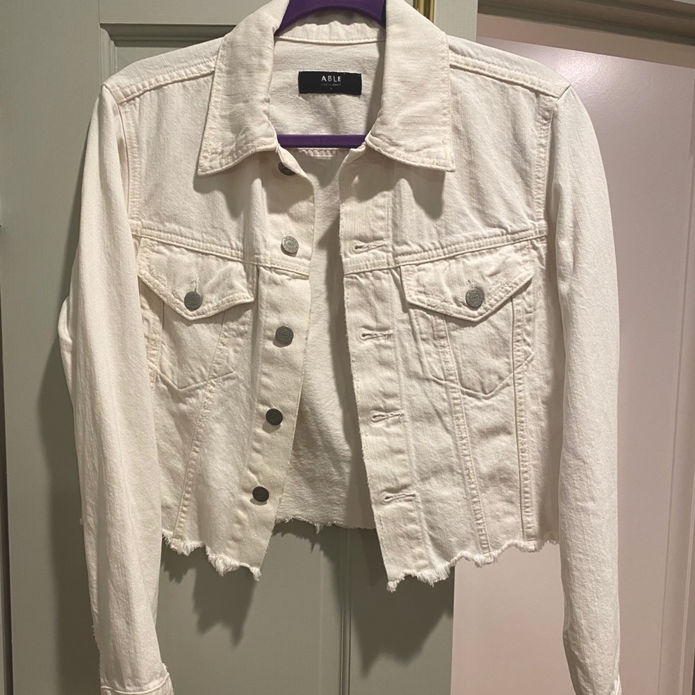 ABLE White denim jacket - brand new never worn!